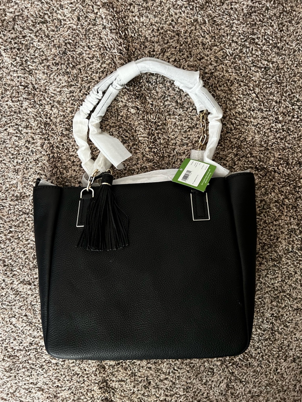 kate spade Black Leather Tote with Gold Accents - Picture 2 of 4